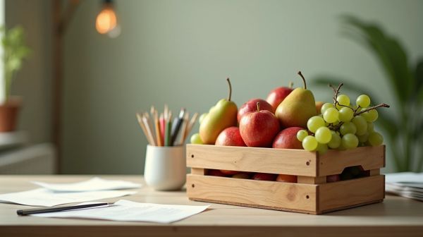 Livraison de fruits au bureau pour stimuler l'énergie des équipes